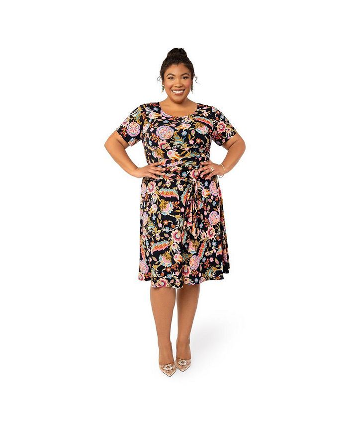 Plus size vintage best sale fit and flare dress
