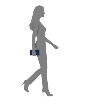 Satin Minaudiere Crystal Clasp Clutch