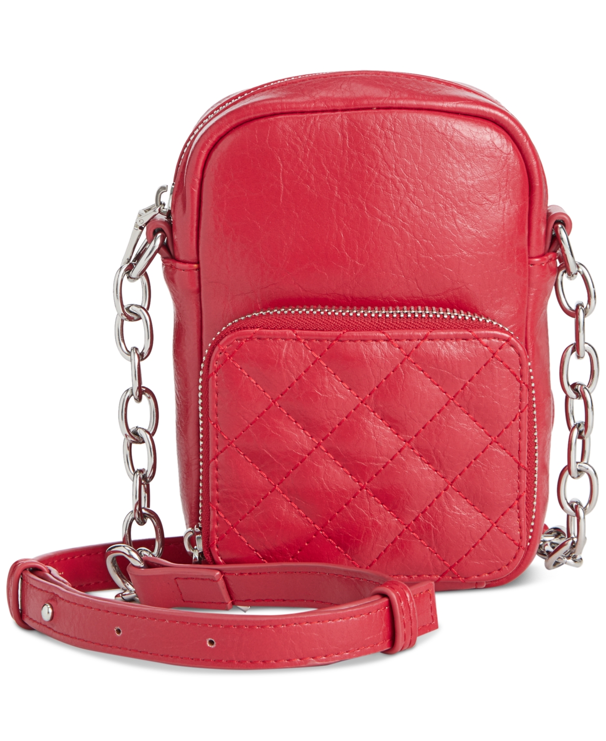 Inc International Concepts Hadli Quilted Zip Around Crossbody, Created For Macy's In Red Pepper Glz