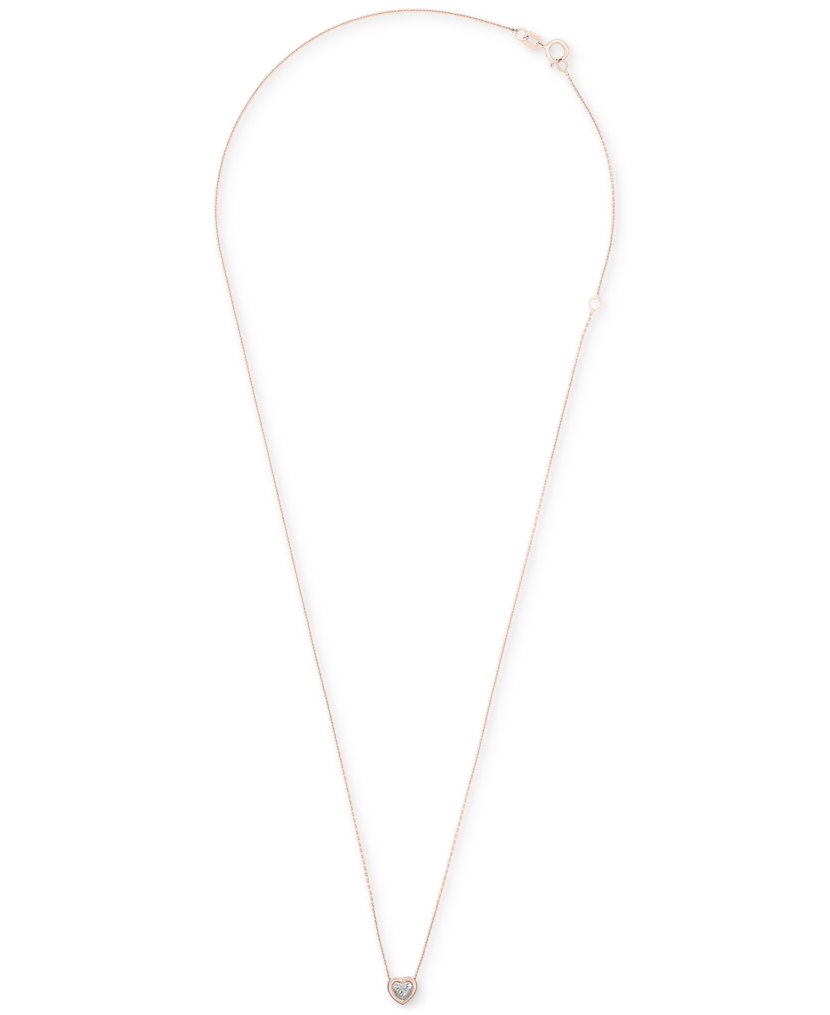 Diamond Heart Pendant Necklace (1/4 ct. t.w.) in 14k Gold, + extender