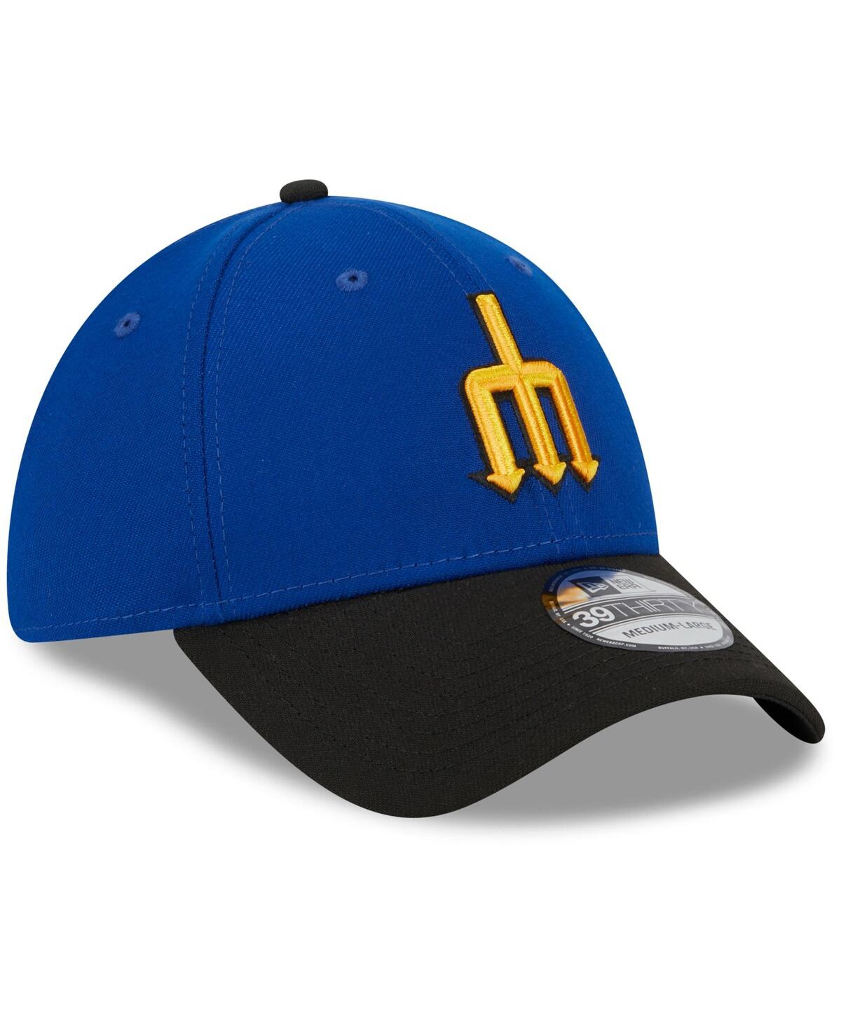 Shop New Era Men's  Royal, Black Seattle Mariners 2023 City Connect 39thirty Flex Fit Hat In Royal,black