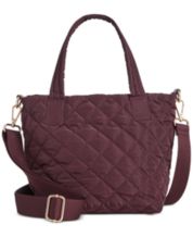 Land's End extra large canvas tote purple with monogram 26