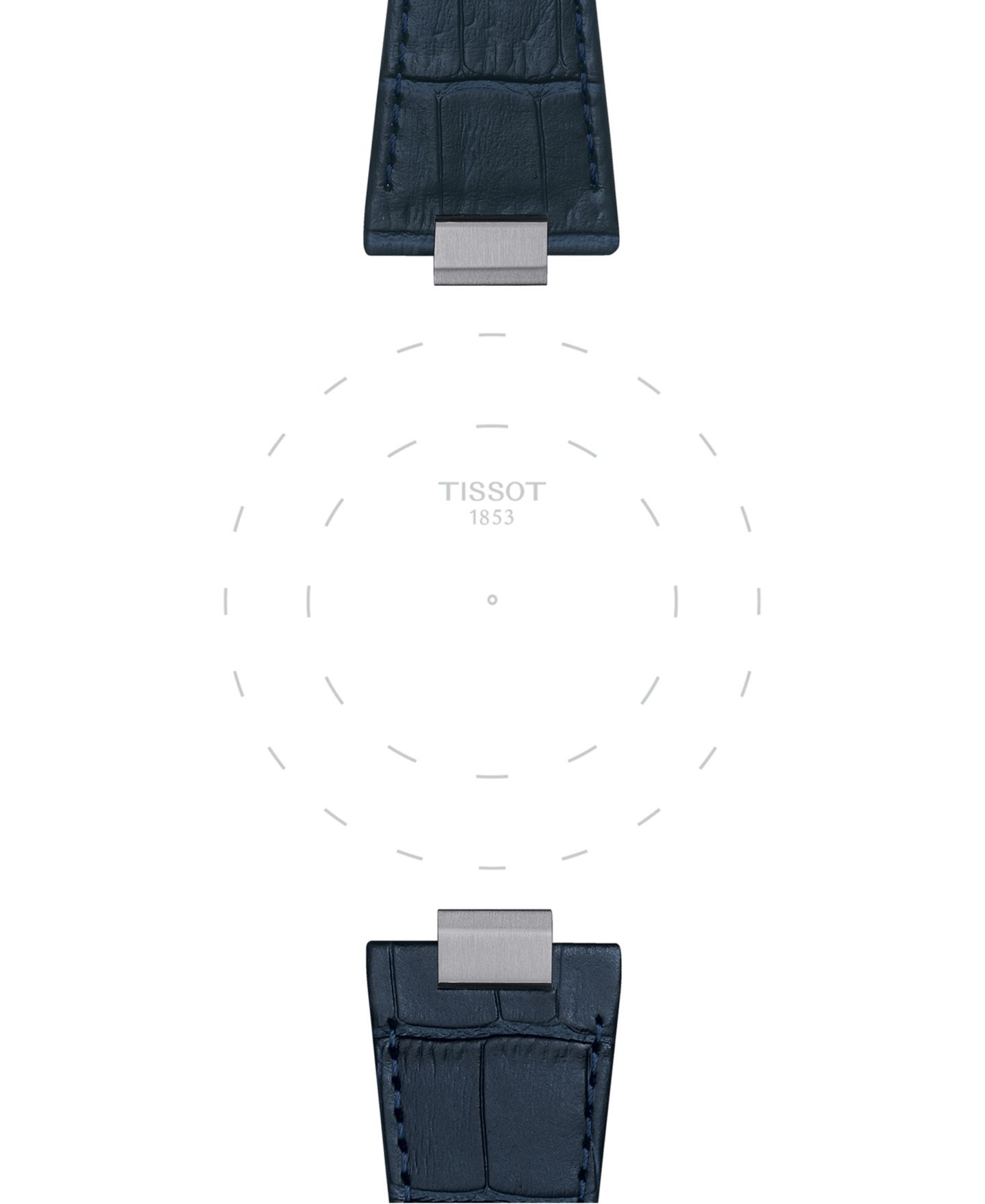 Ремешок для часов Tissot Official PRX Interchangeable Blue Leather Watch Strap — фото 3