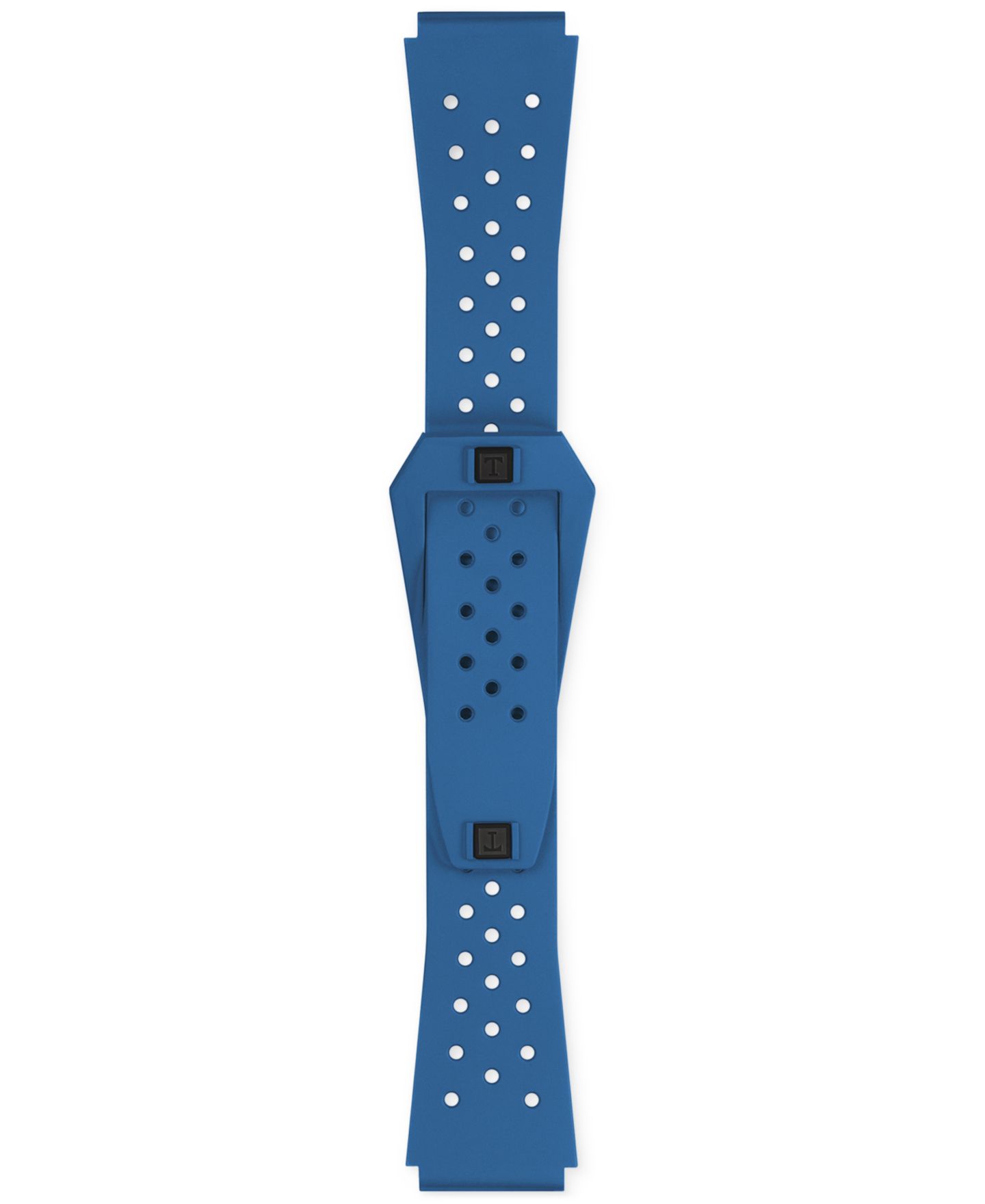 Мужские часы Tissot Swiss Automatic Sideral S Blue Perforated Rubber Strap Watch 41mm — фото 4