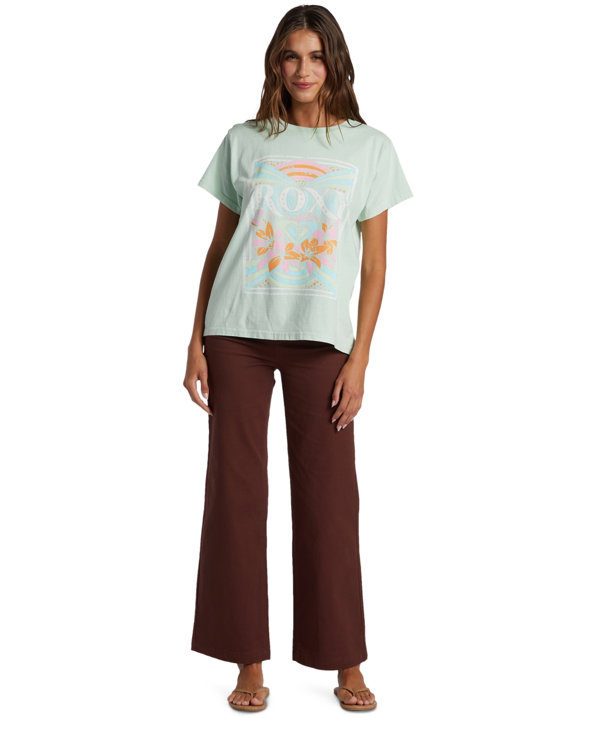 Shop Roxy Juniors' Rays Cotton Oversized Short-sleeve T-shirt In Ambrosia