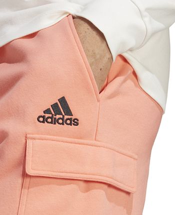 adidas Men's Essentials Fleece Cargo Shorts Orange Size XX-Large