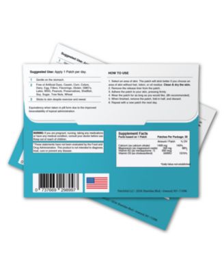 Vitamin D3 Plus Calcium Vitamin Patch by (30-Day Supply)