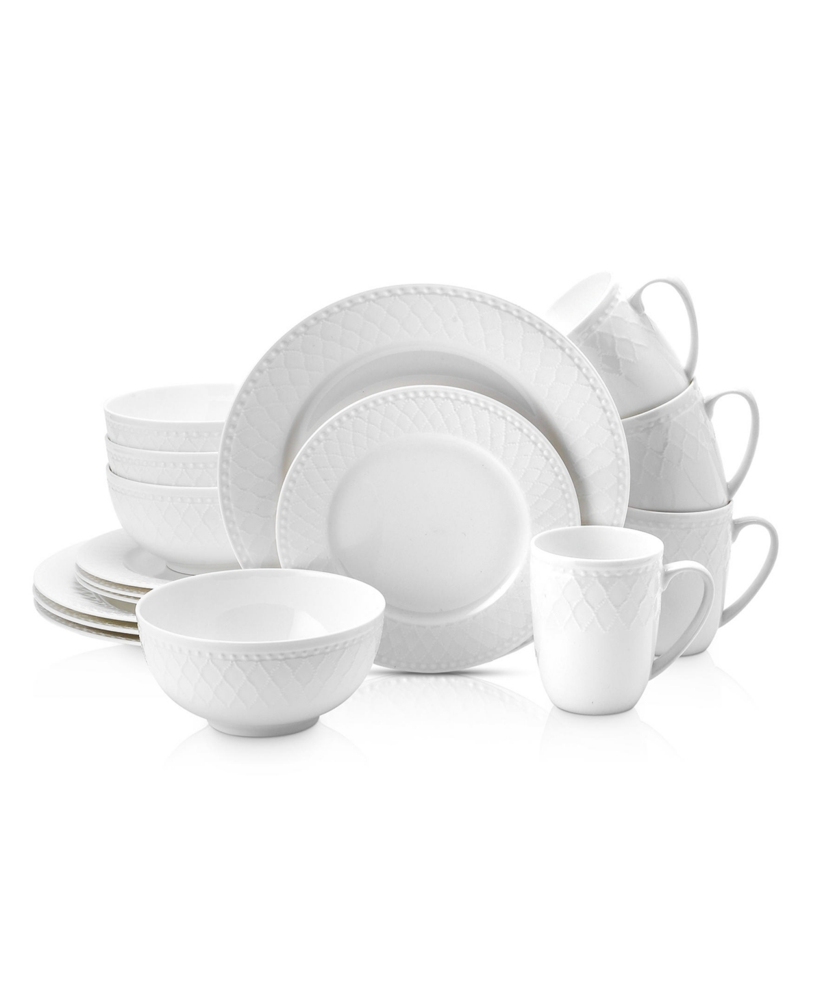 Shop Stone Lain Alexandria 16 Piece Dinnerware Set, Service For 4 In White
