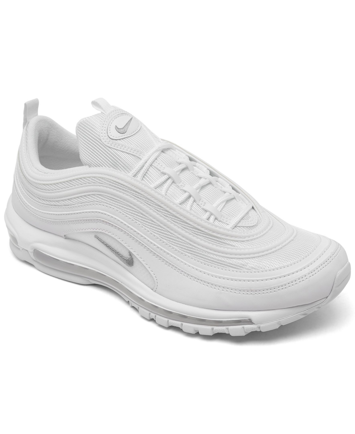 Shop Nike Men's Air Max 97 Running Sneakers From Finish Line In White