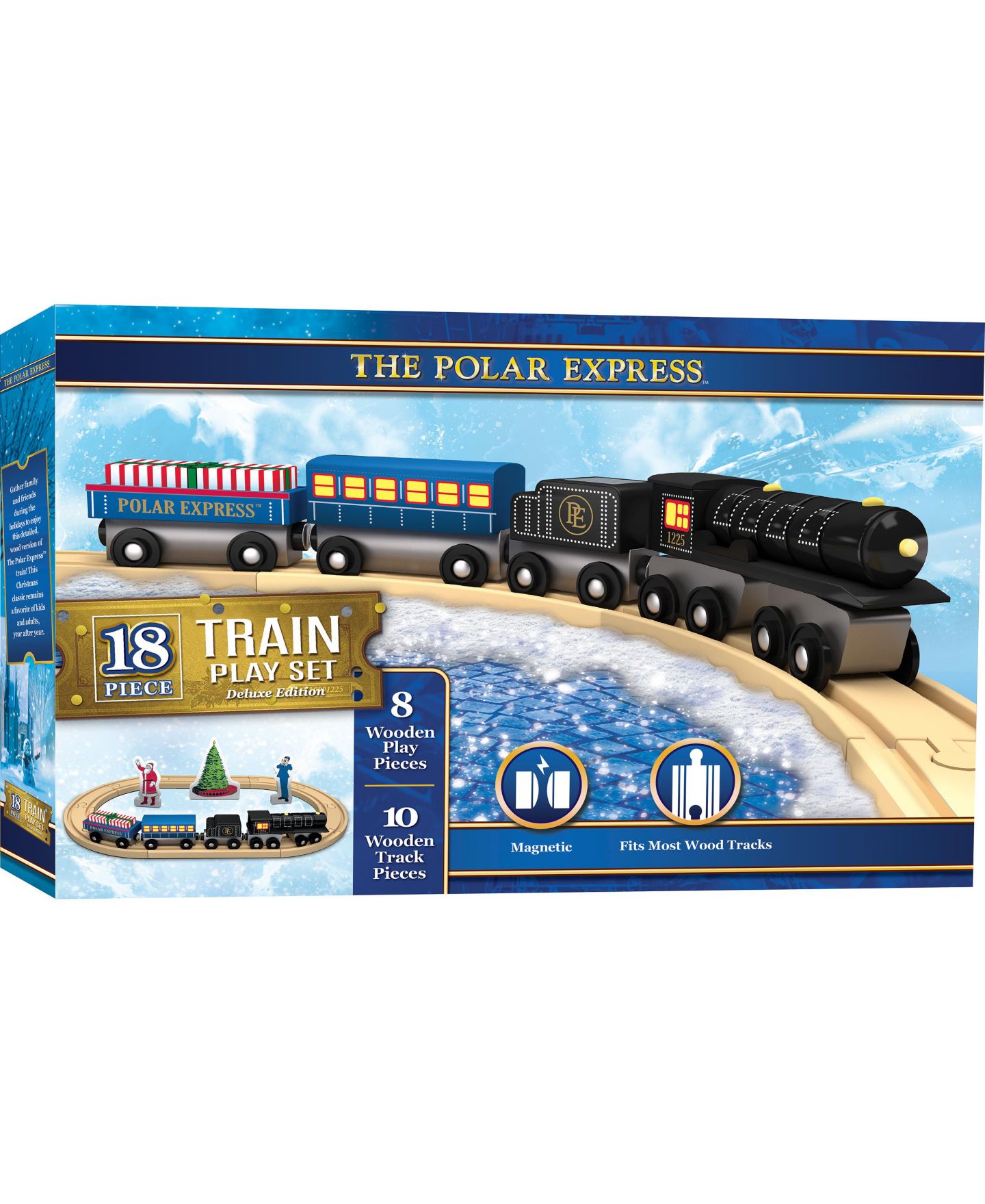 Детские игрушки Masterpieces The Polar Express Deluxe Edition Magnetic Wood Train Set, цвет: Разноцветный — фото 1