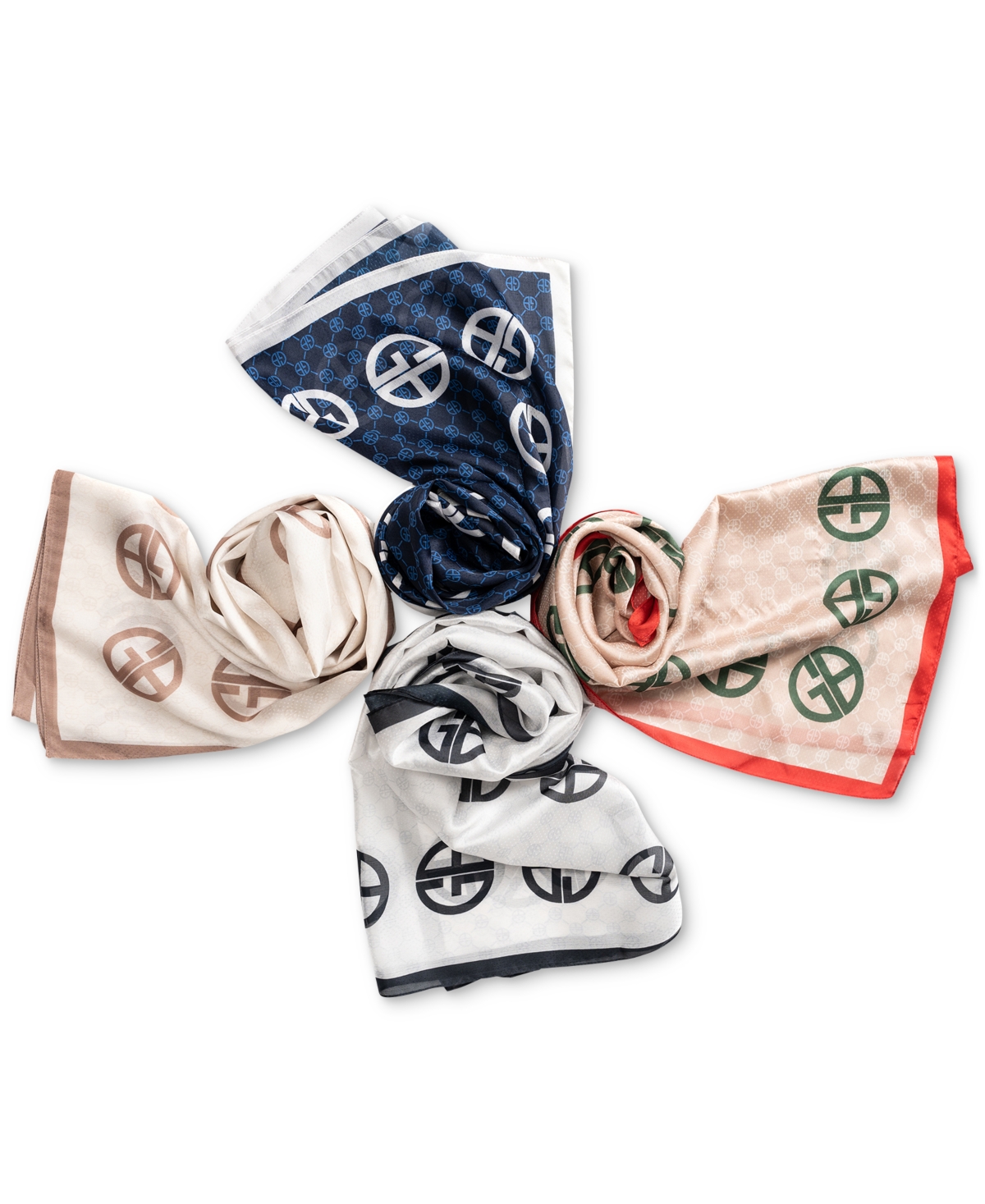 Shop Giani Bernini Women's Signature Logo Square Scarf In Neutral Multi