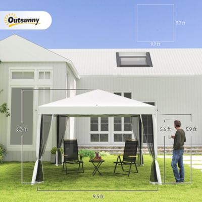 10' x 10' Pop Up Canopy with 4 Removable Sidewalls,
