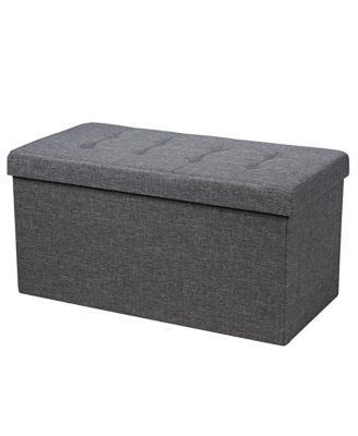 31.5'' Fabric Foldable Storage Ottoman Toy Chest W/ Removable Storage Bin