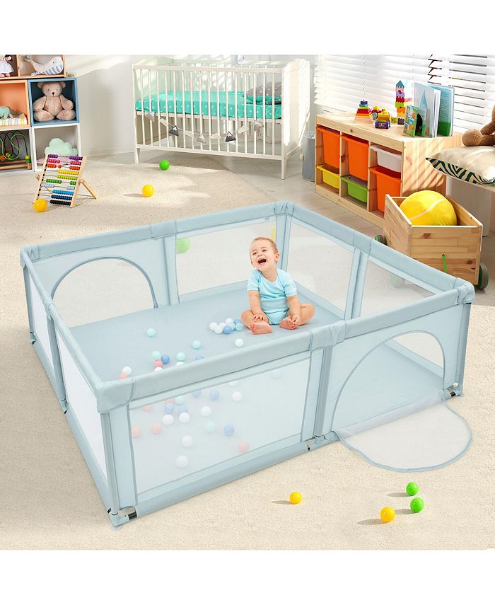 Costway Baby Playpen Infant Large Safety Play Center Yard w/ 50 Ocean