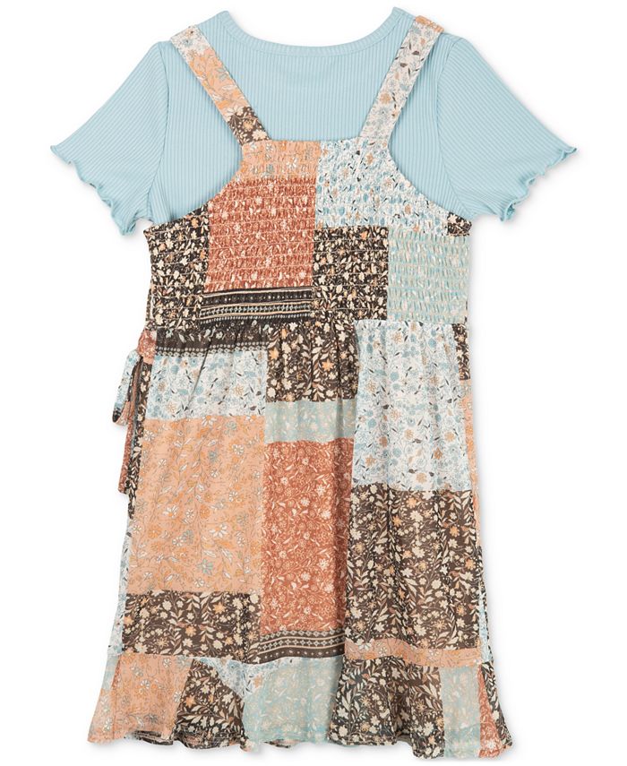 Rare Editions Toddler Girls & Little Girls Patchwork Wrap Dress Set