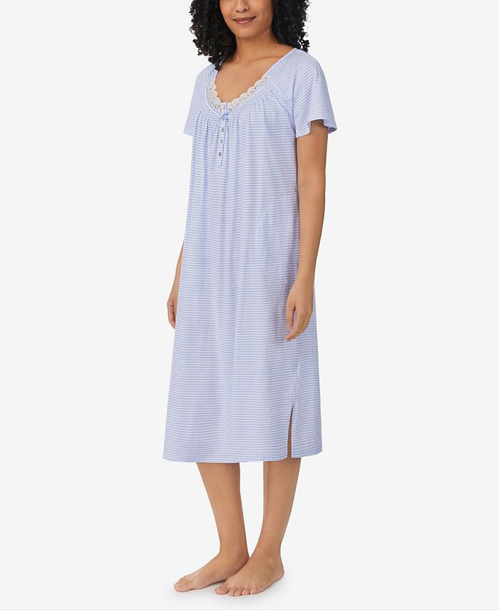 Aria Women's Short Sleeve Long Nightgown Macy's