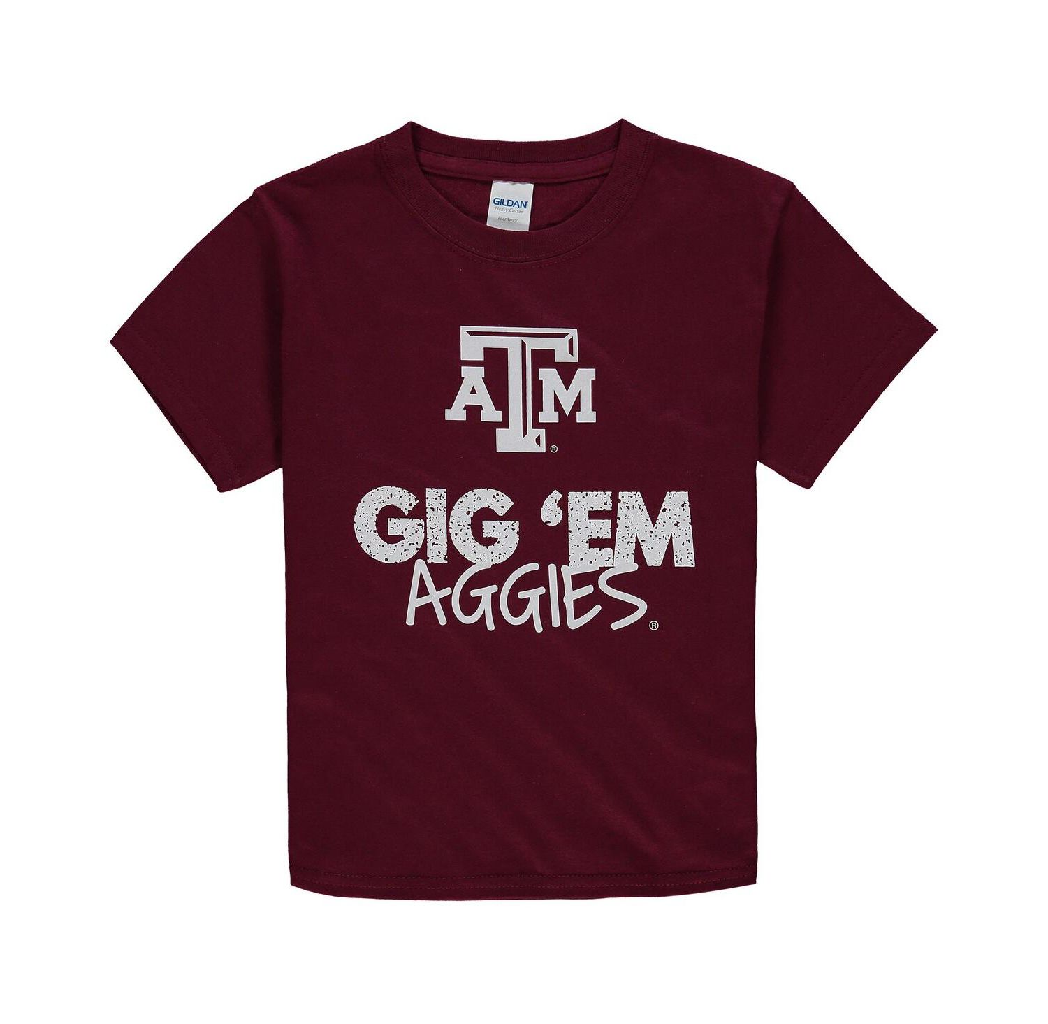Big Boys Maroon Texas A&M Aggies Crew Neck T-shirt