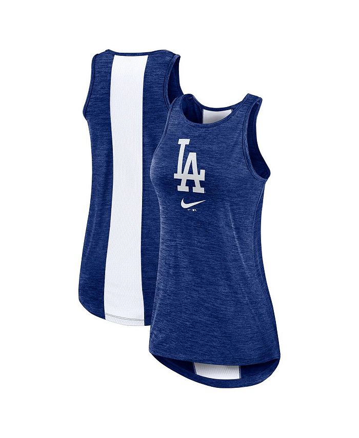 Nike Women's Royal Los Angeles Dodgers Right Mix High Neck Tank Top - Macy's
