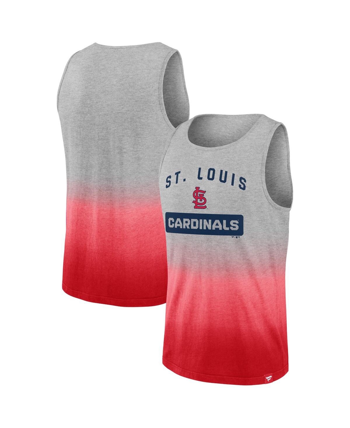 Shop Fanatics Men's  Gray, Red St. Louis Cardinals Our Year Tank Top In Gray,red