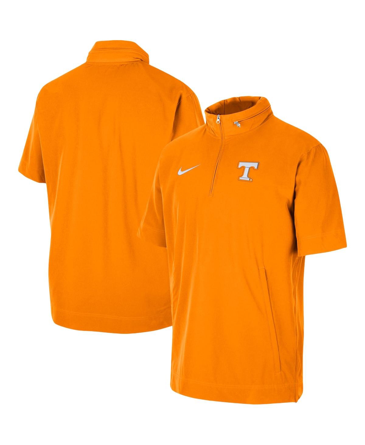 Shop Nike Men's  Tennessee Orange Tennessee Volunteers Coaches Half-zip Short Sleeve Jacket