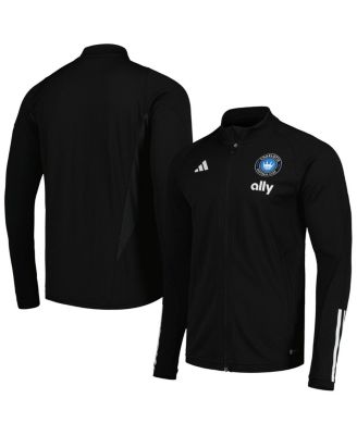Men's Black Charlotte FC 2023 On-Field AEROREADY Full-Zip Training Top