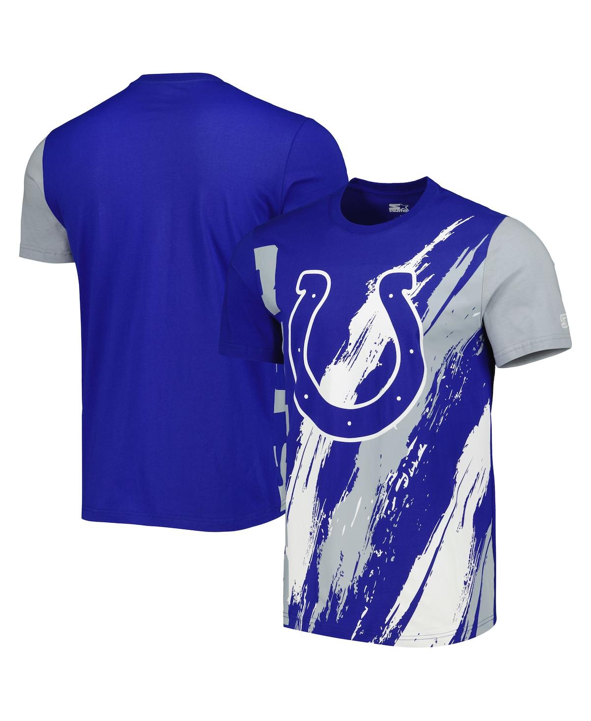 Shop Starter Men's  Royal Indianapolis Colts Extreme Defender T-shirt