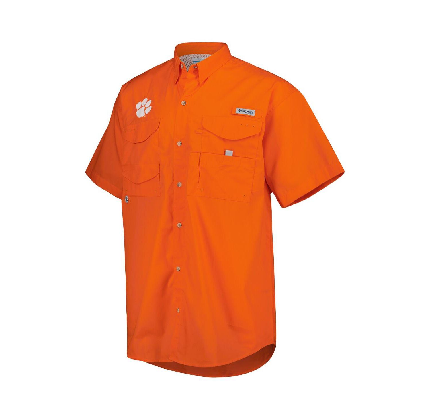 Men's Orange Clemson Tigers Bonehead Button-Up Shirt