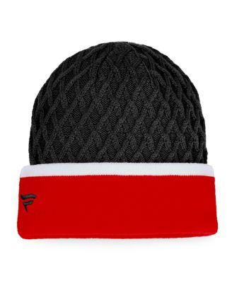 Men's Red, Black Ottawa Senators Iconic Striped Cuffed Knit Hat
