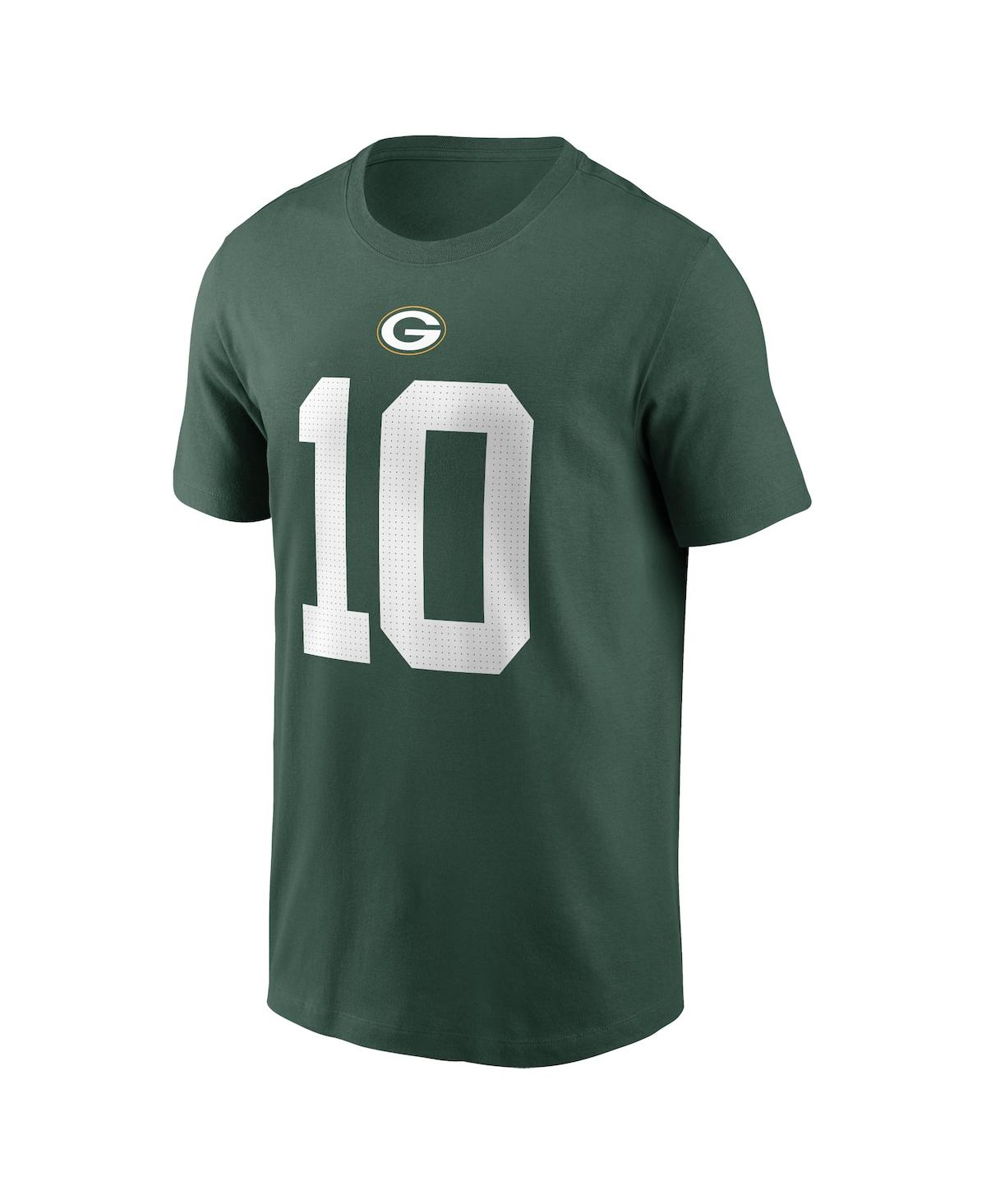 Nike Men's  Jordan Love Green Green Bay Packers Player Name And Number T-shirt In Green