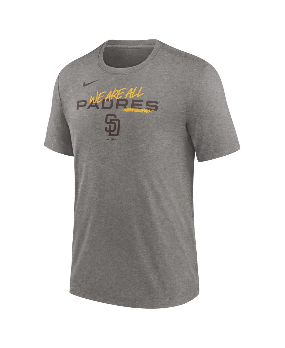 Men's NikeSan Diego Padres We Are All Tri-Blend T-shirt - Heather Charcoal
