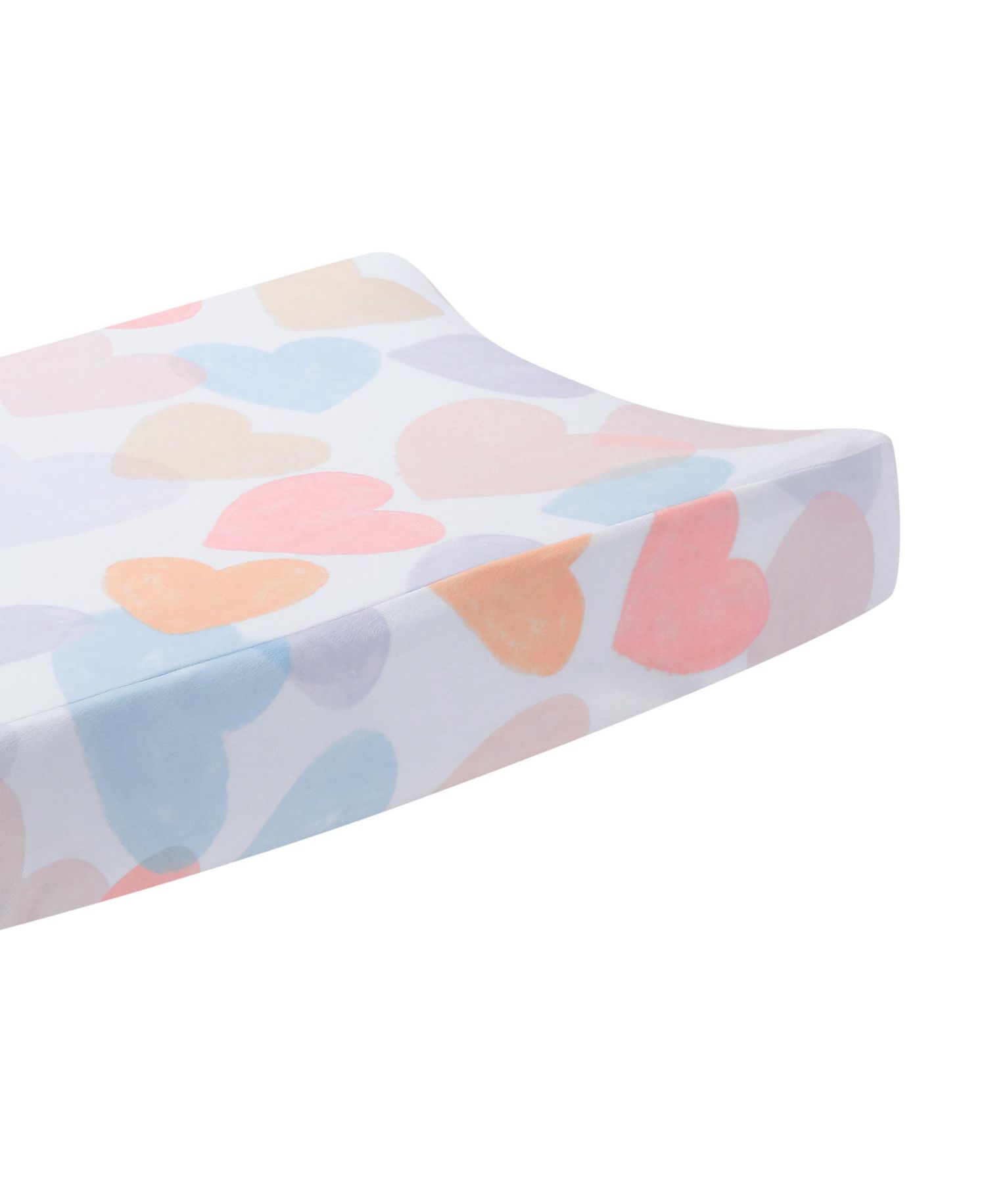 Rainbow Hearts Pink/Purple Baby/Infant Changing Pad Cover