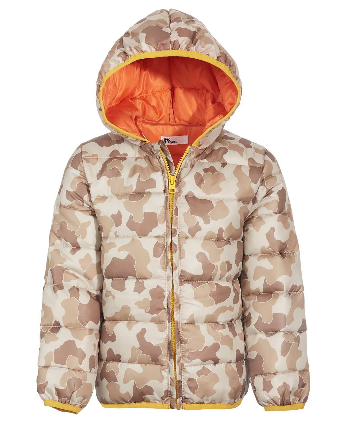 Epic Threads Little Boys Lion Packable Puffer Coat, Created For Macy's In Sand Tan