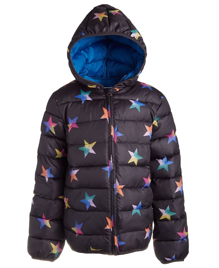 Epic Threads Big Girls Star Quilted Packable Hooded Jacket, Created for ...