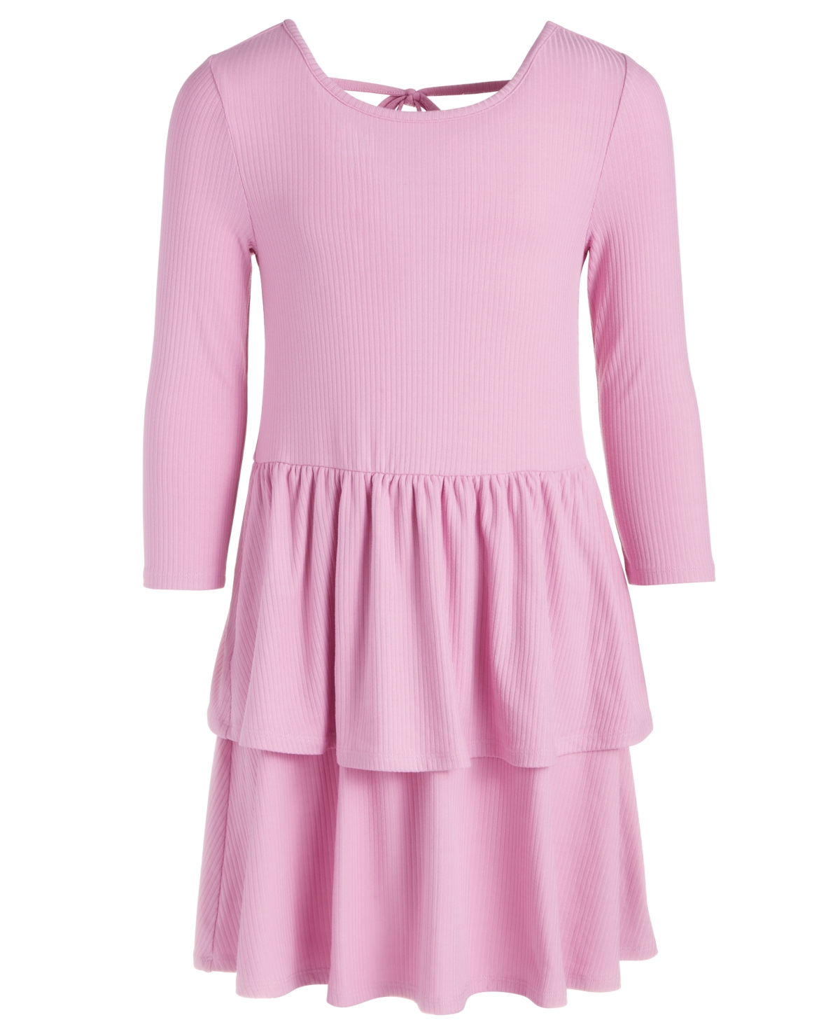 Epic Threads Toddler & Little Girls Ribbed-knit Tiered Ruffle Dress, Created For Macy's In Sweet Wisteria
