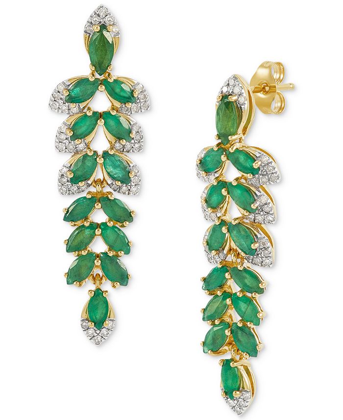 Macys emerald sale earrings