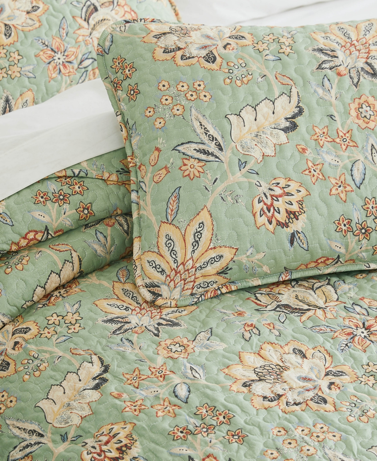Southshore Fine Linens Jacobean Willow Oversized 3 Piece Quilt Set,