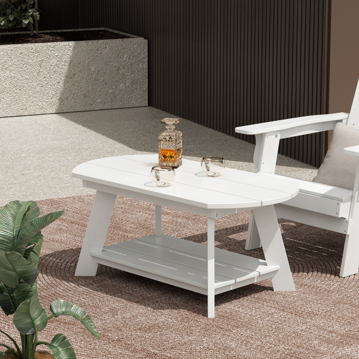 Outdoor Patio All-weather Modern Coffee Table