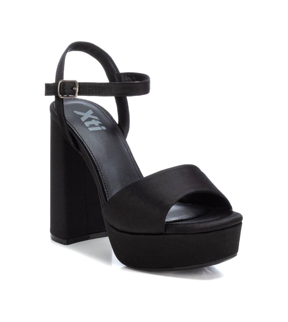 Women's Heeled Platform Sandals By Xti, - Black