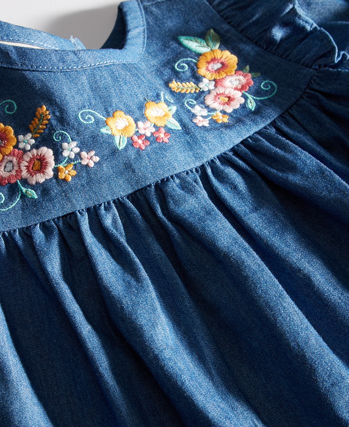 First Impressions Baby Girls Denim Top and Leggings, 2 Piece Set