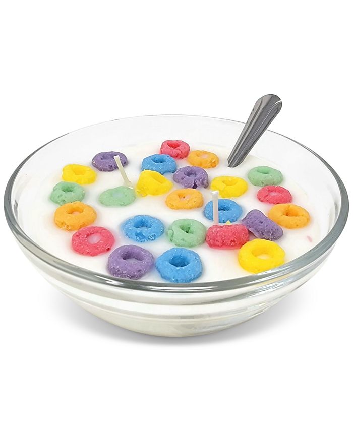 Candlelit Desserts Fruit Loops Scented Cereal Bowl Candle, 14oz. Macy's