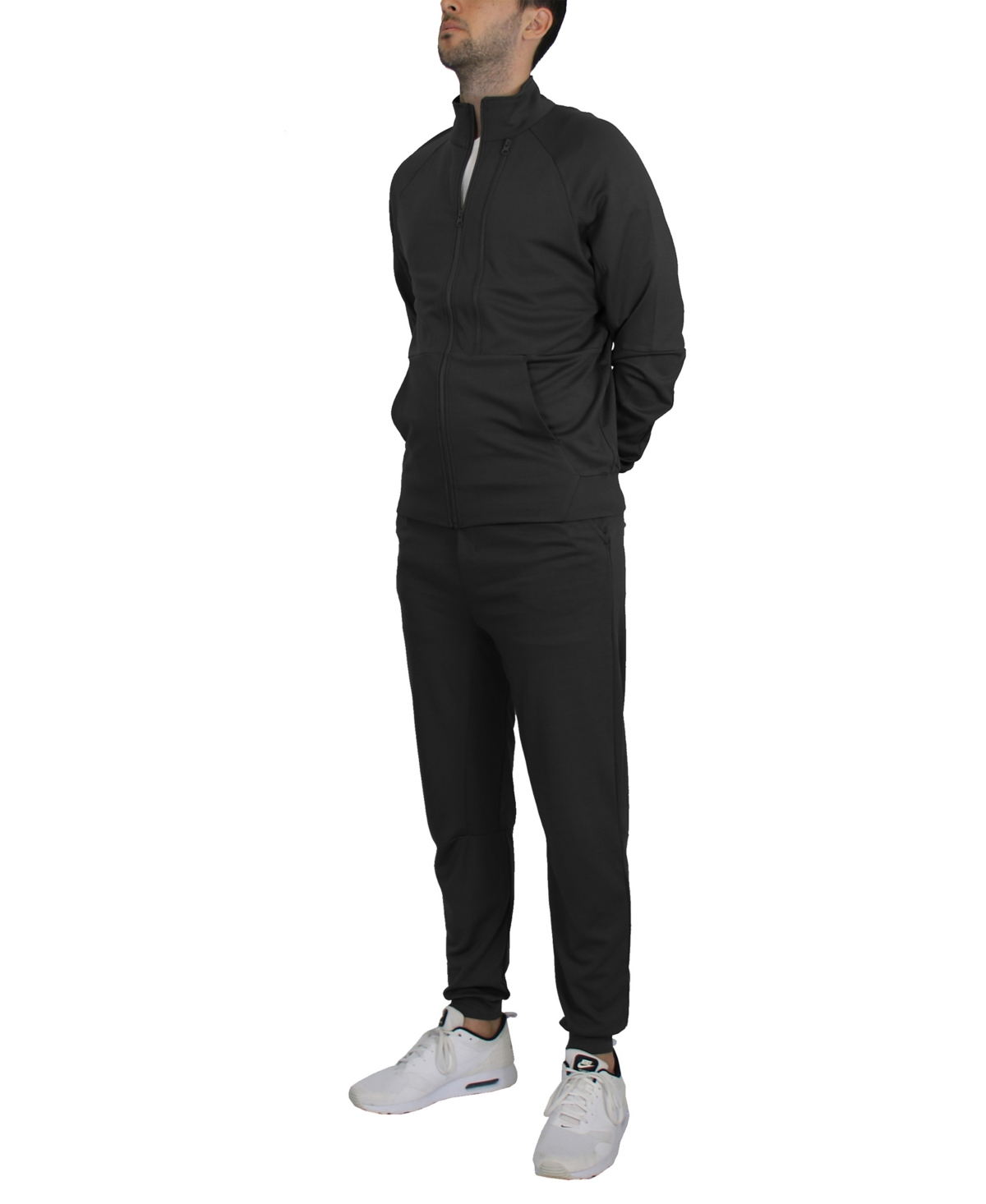 Blue Ice Men's Moisture Wicking Performance Active Track Jacket and Joggers, 2-Piece Set