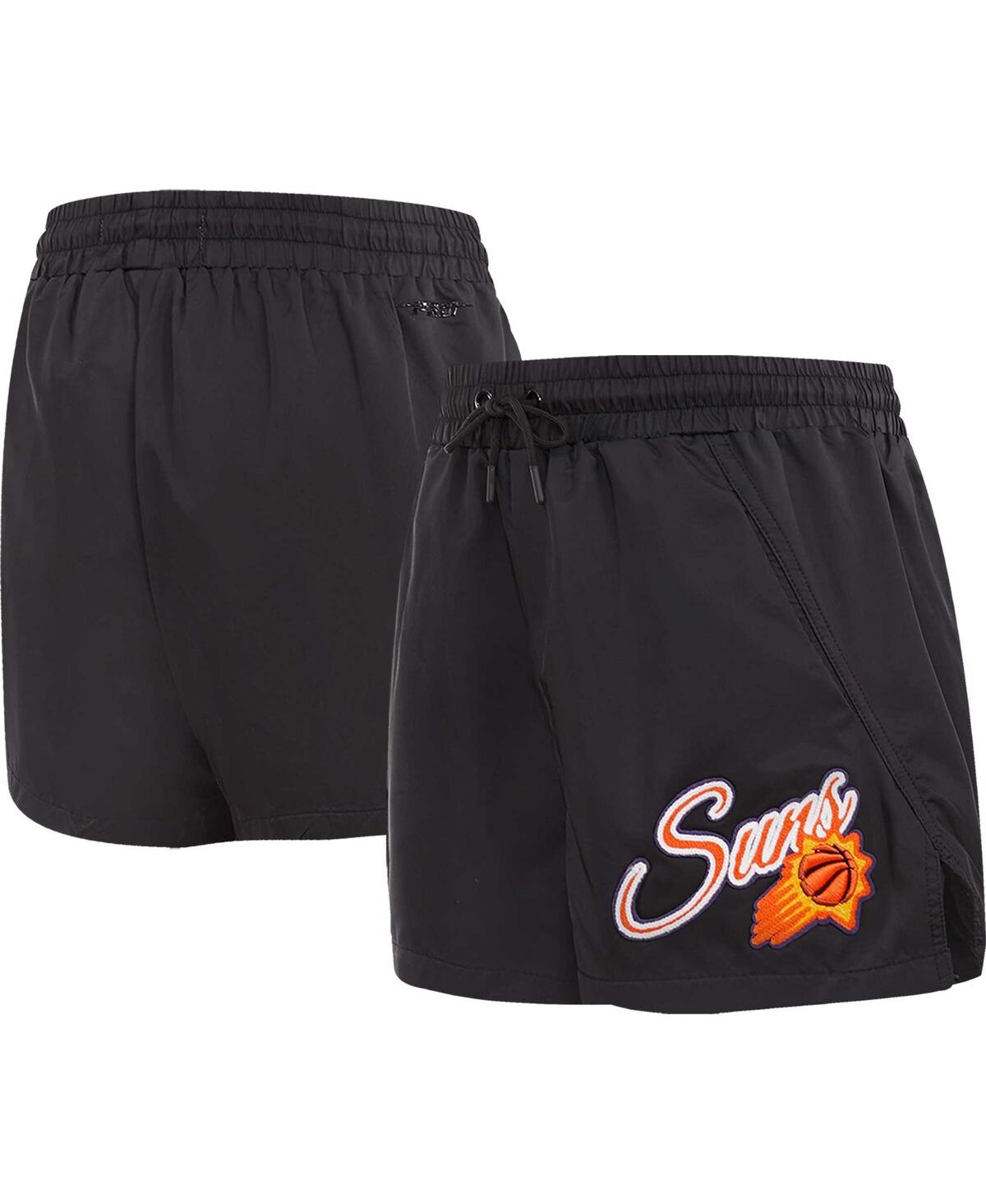 Shop Pro Standard Women's  Black Phoenix Suns Script Woven Shorts