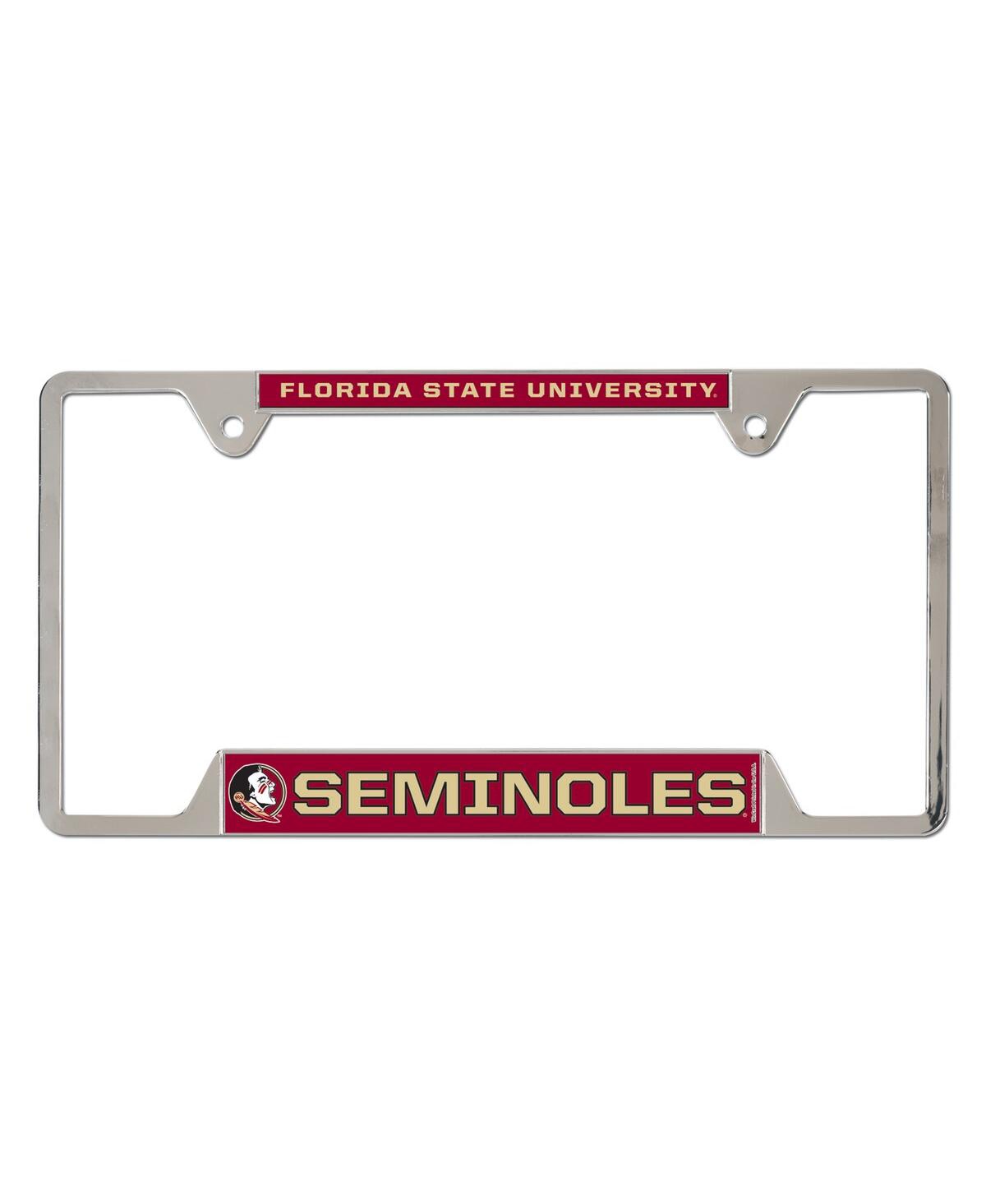 Wincraft Florida State Seminoles Metal License Plate Frame In Gray,red