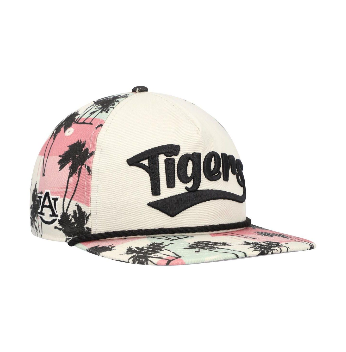 Мужская кепка New Era Cream Auburn Tigers High Tide Golfer Snapback Hat — фото 1