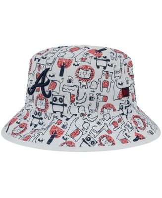 Men's Atlanta Braves Gray Distinct Bucket Hat