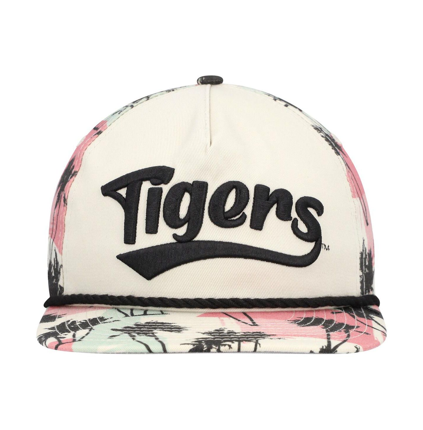 Мужская кепка New Era Cream Auburn Tigers High Tide Golfer Snapback Hat — фото 3