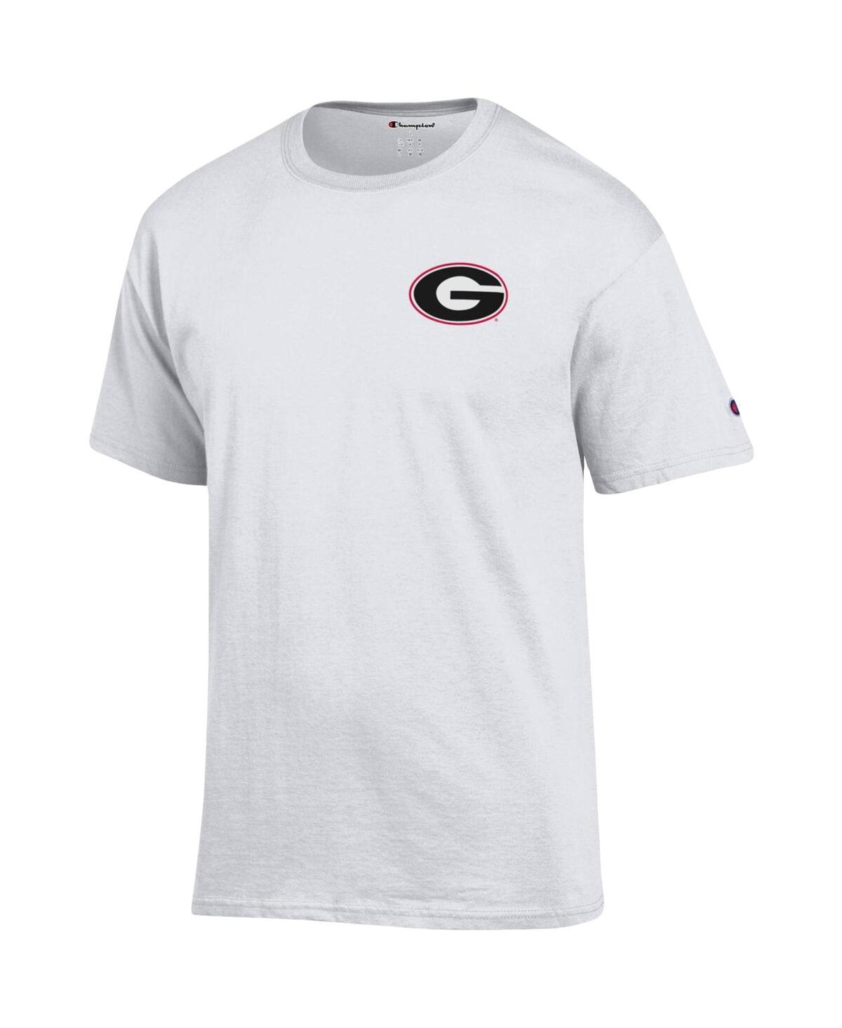 Men's ChampionGeorgia Bulldogs Stack 2-Hit T-shirt - White
