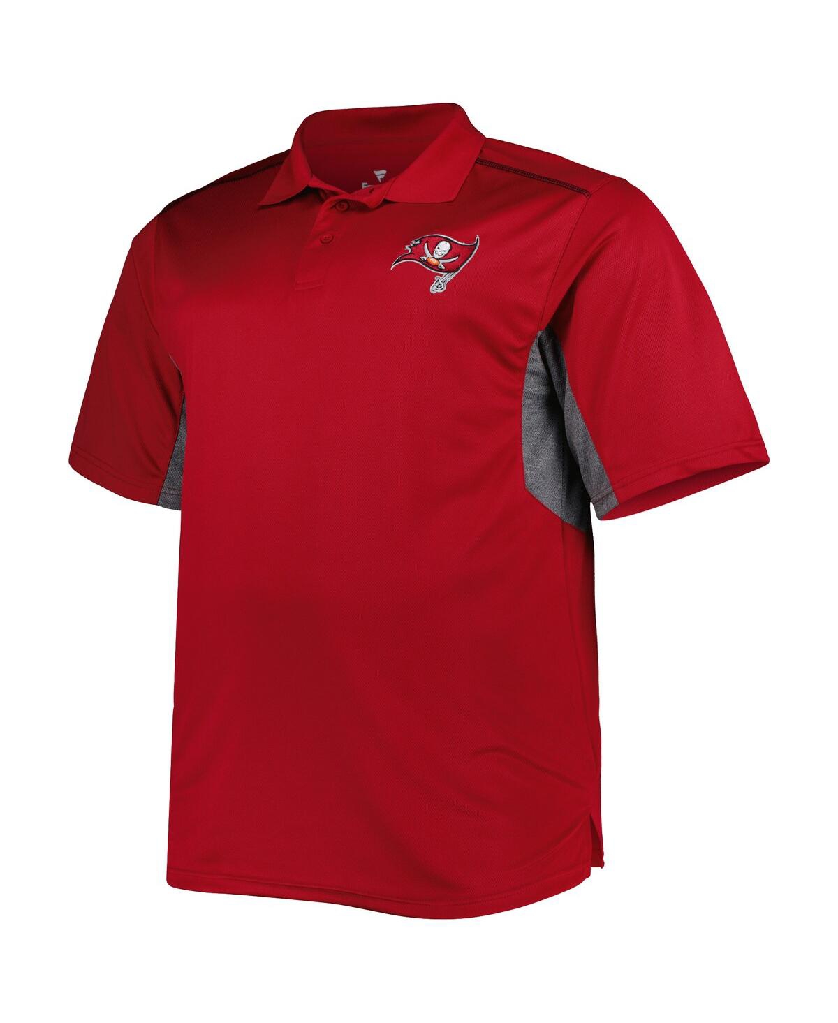 Men'sTampa Bay Buccaneers Big and Tall Team Color Polo Shirt - Red