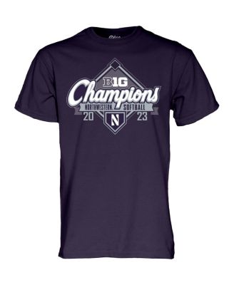 Men's Purple Northwestern Wildcats 2023 Big Ten Softball Regular Season Champions T-shirt