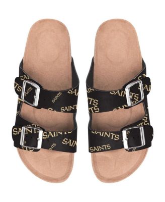 Women's New Orleans Saints Mini Print Double-Buckle Sandals